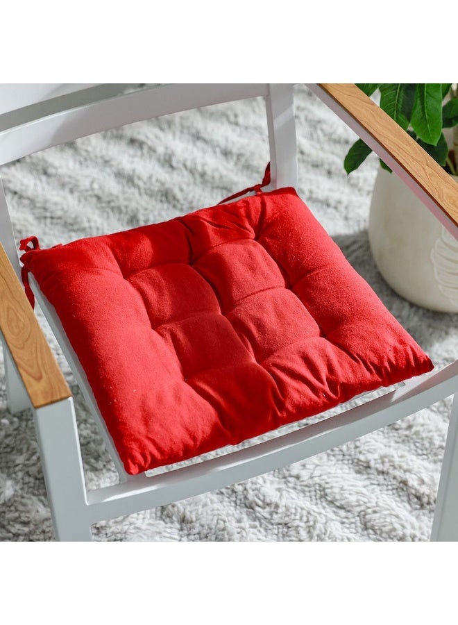 DANUBE HOME وسادة كرسي صلبة SS25-Aura 40x40 سم حمراء - وسادة قطنية/بوليستر مريحة للكراسي الداخلية - إكسسوار أنيق لديكور المنزل - Image 1
