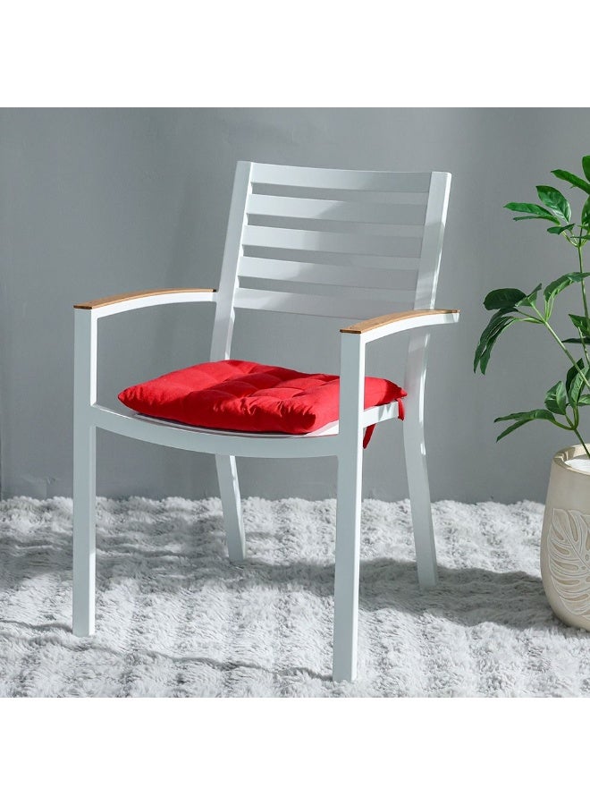 DANUBE HOME وسادة كرسي صلبة SS25-Aura 40x40 سم حمراء - وسادة قطنية/بوليستر مريحة للكراسي الداخلية - إكسسوار أنيق لديكور المنزل - Image 5