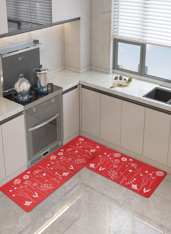 Rempry Kitchen Rug Anti Fatigue, Non Skid Cushioned Comfort Standing Kitchen Mat Waterproof and Oil Proof Floor Runner Mat, Easy to Clean, 17"x59", Red - Image 4