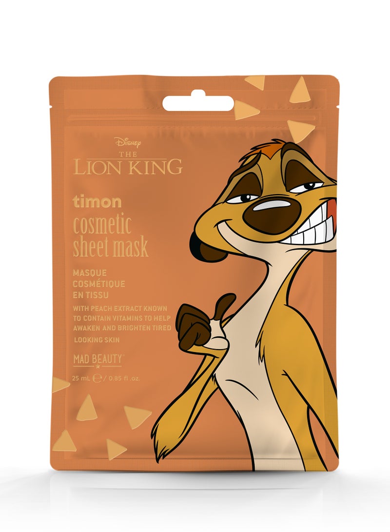 Mad Beauty Pretty Things by UrbanHaul X Mad Beauty Lion King Reborn Cosmetic Sheet Mask - Timon - Image 1