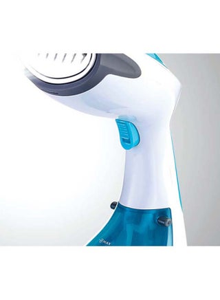 Handy Garment Steamer, Fast Heat-Up in 35 Seconds, 260ml Detachable Tank, Anti-Drip Technology, Continuous Steam Lock, Compact Design, Versatile Accessories, 0.26 L 1200 W HST1200 / HST1200-B5 Blue/White - view 3