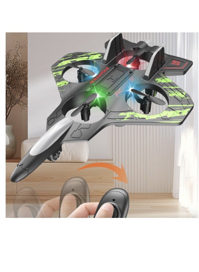 Glider Flying RC Foam Airplane, 2.4G Remote Control Helicopter Jet Plane Toy with LED Lights, Durable EPP Stunt Fighter Aircraft for Kids, Outdoor RC Hobby Plane for Beginners & Gift Toys - Image 2