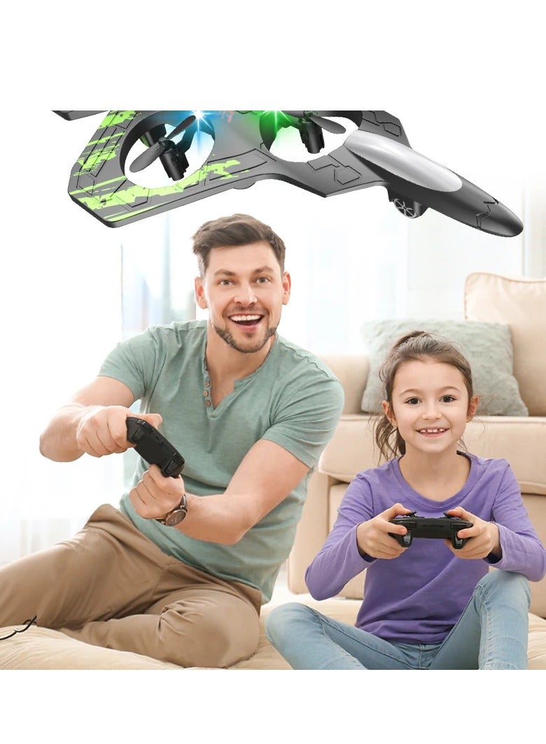 Glider Flying RC Foam Airplane, 2.4G Remote Control Helicopter Jet Plane Toy with LED Lights, Durable EPP Stunt Fighter Aircraft for Kids, Outdoor RC Hobby Plane for Beginners & Gift Toys - Image 4