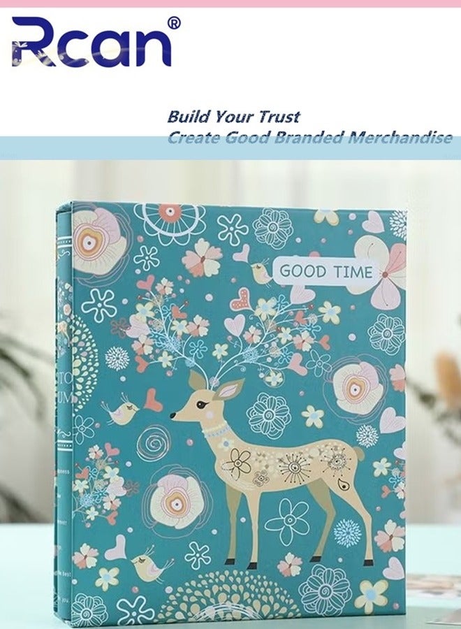 Rcan 200 Pockets Photo Album for 6 Inches Photos Portable Large Capacity Photo Album for Family Wedding Girls Boys Picture Albums Photo Book - Image 1