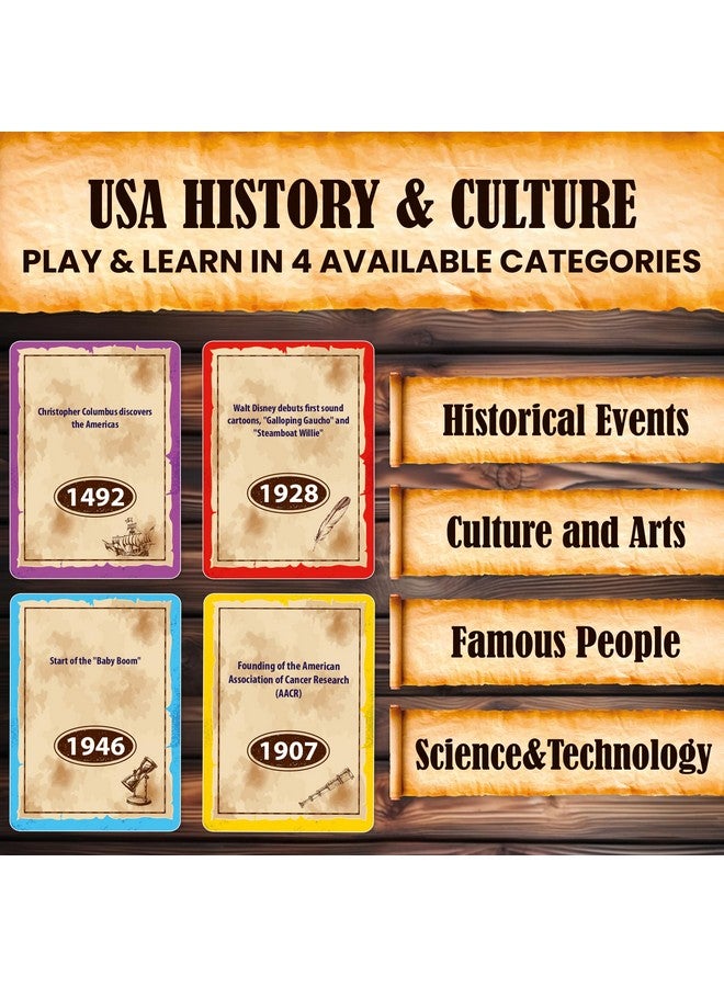 QUOKKA USA History & Personality Card Game - 500 Trivia Cards Double-Sided Deck - Fun Educational Trivia Games for Adults, Family and Friends - Ages 15+ Games for Family Game Night - Image 4