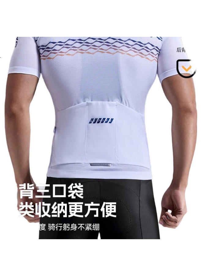 Li-Ning قميص دراجة قصير الأكمام للرجال، قميص تنفس سريع الجفاف للدراجات الهوائية في الصيف، قميص دراجة جبلي على الطريق - Image 3