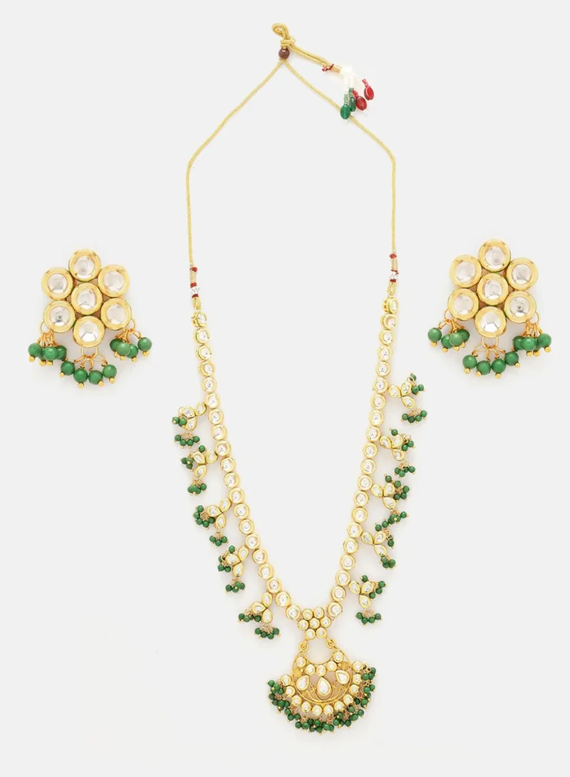 Priyaasi Contemporary Stone Studded Drop Earrings