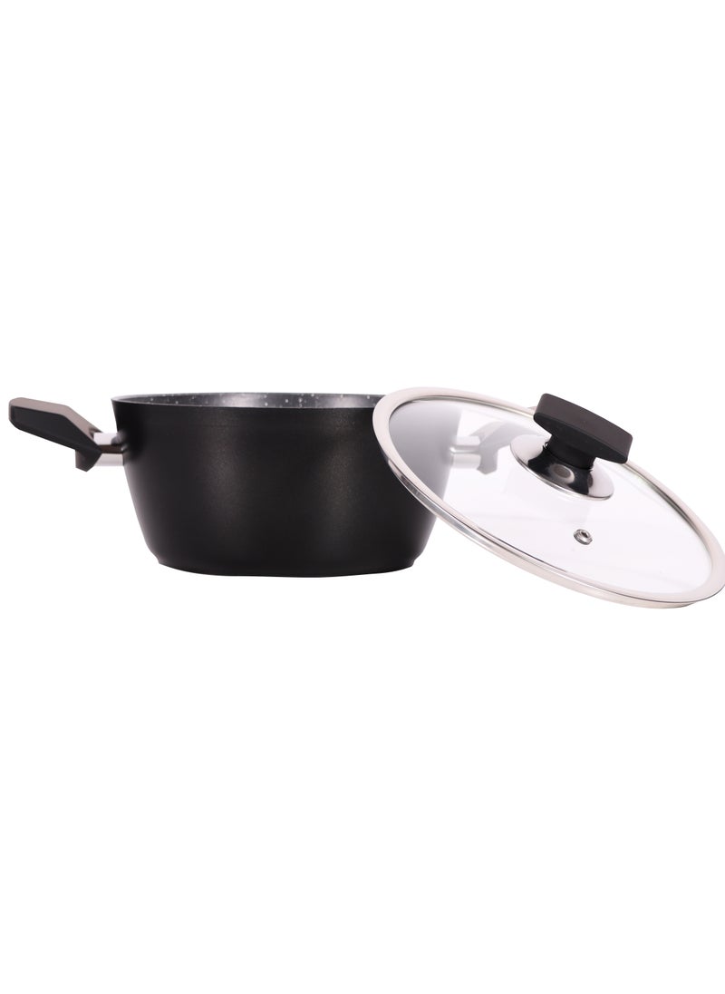 Serenk Serenk Excellence Non Stick Pots and Pans Set, 7 Pieces Granite Cookware Set with Induction Base, Non Toxic Deep and Flat Pots, Dishwasher Safe, PFOA Free, 7.8” - 9.4” - 10.2” - 10.2”  - Image 5