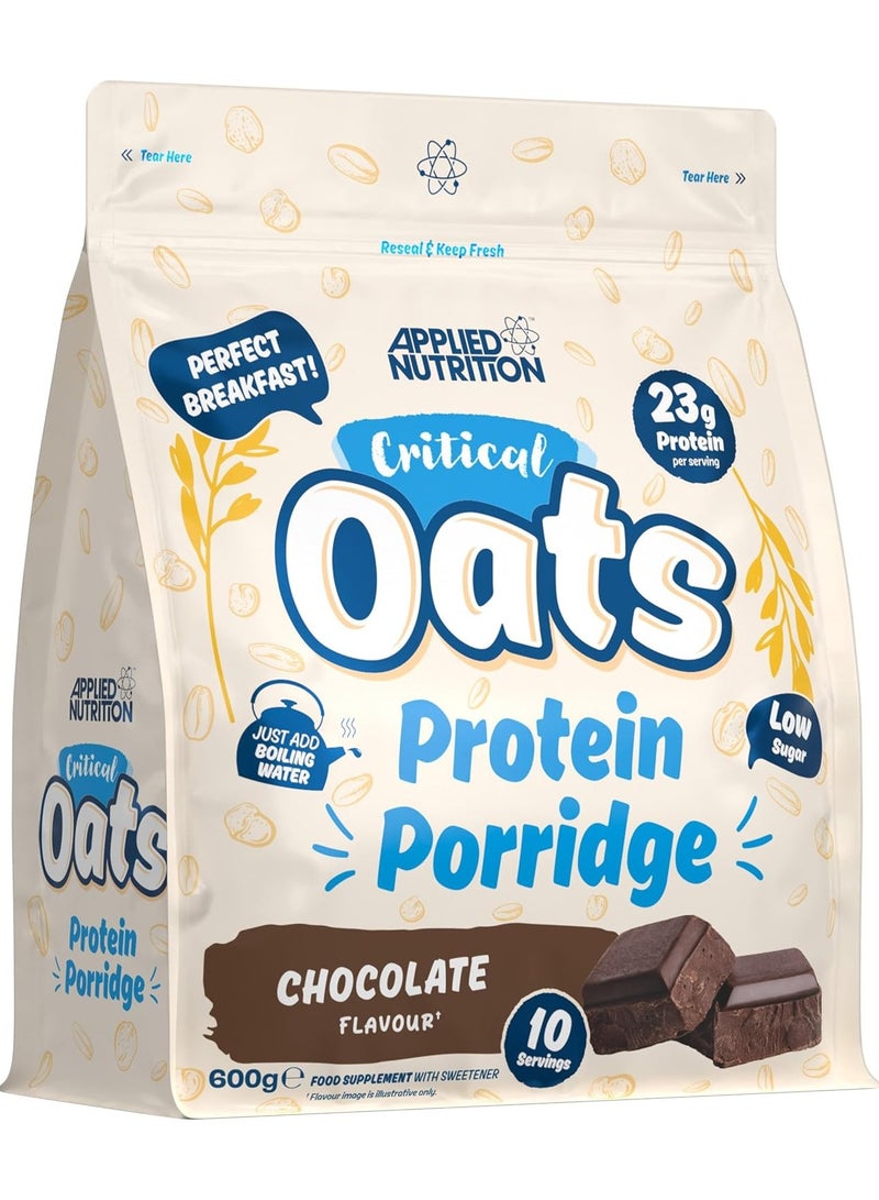 Applied Nutrition Critical Oats Advanced Protein Porridge Whey Protein Powder Blend with Wholegrain Oats Chocolate Flavour 600 g  - Image 1