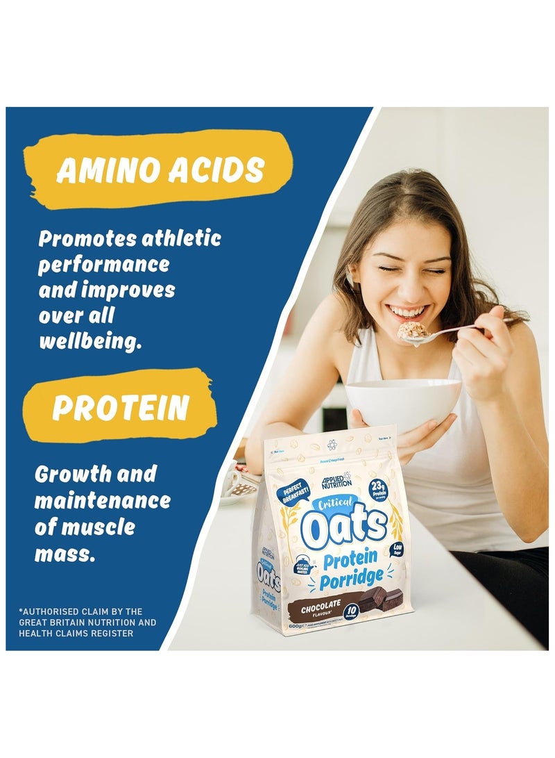 Applied Nutrition Critical Oats Advanced Protein Porridge Whey Protein Powder Blend with Wholegrain Oats Chocolate Flavour 600 g  - Image 4