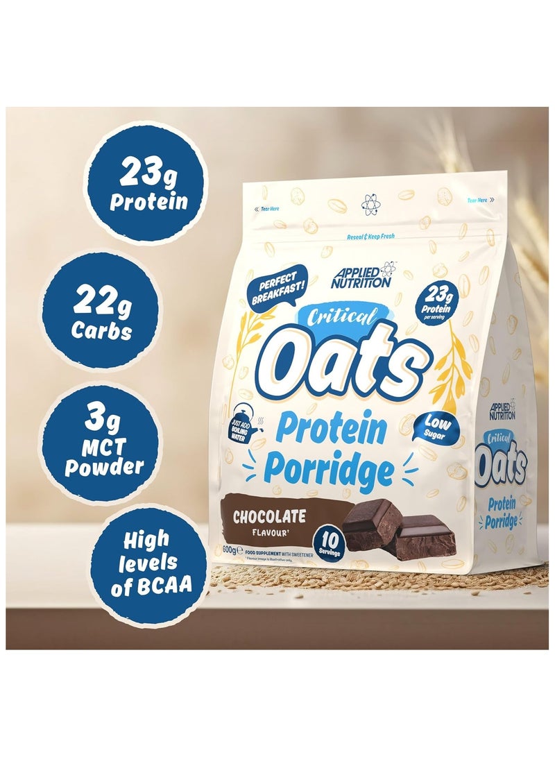 Applied Nutrition Critical Oats Advanced Protein Porridge Whey Protein Powder Blend with Wholegrain Oats Chocolate Flavour 600 g  - Image 3