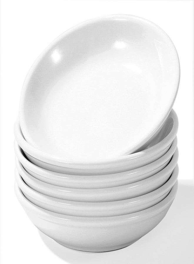 CQSYWQING 4 Inch Ceramic Dipping Sauce Dish Set - 6 Pcs Small Condiment Bowls for Soy Sauce Dish, Sushi, Ketchup, Snacks - Perfect for Parties, Restaurants, Home - Durable Ceramic - Dishwasher Safe（3 oz) - Image 1