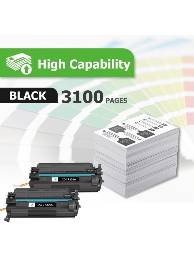 Aztech 26A CF226A Toner Cartridge 2 Pack Compatible Replacement for HP LaserJet 26A CF226A 26X CF226X Pro M402dn M402n M402dw Pro MFP M426fdw M426fdn M426dw Series Printer Ink High Yield Black - Image 3