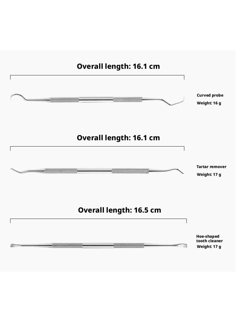 6 Piece Dental Cleaning Tool Set Stainless Steel Teeth Cleaning Kit Dental Scaler Plaque Tartar Remover with Oral Mirror and Probe for Home Oral Care Travel Use - Image 4