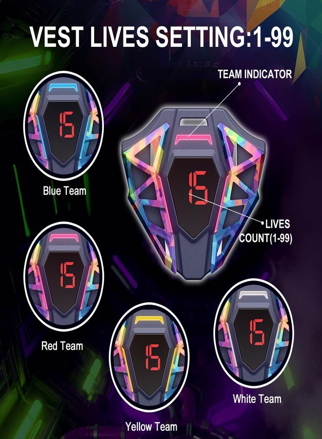 Winyea Tag Laser Tag Guns Set of 4 with Vests - Gifts for Teenage Boys Girls Ages 8-12, Birthday Party Toys for Kids Adults,Outdoor Family Fun Toys, Gift for 8 9 10 11 12 Year Old Boy - Image 3
