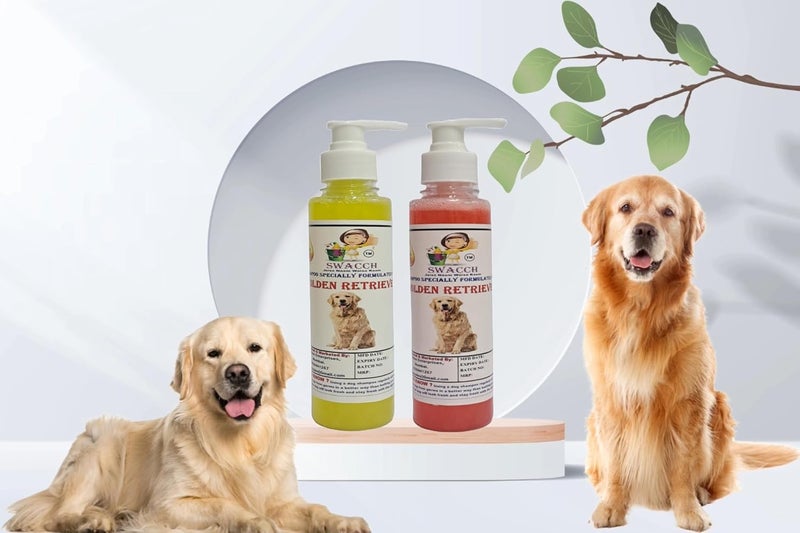 SWACCH Premium Shampoo for Golden Retriever 200MLCombo Pack of 2 Lemon Strawberry - Image 2