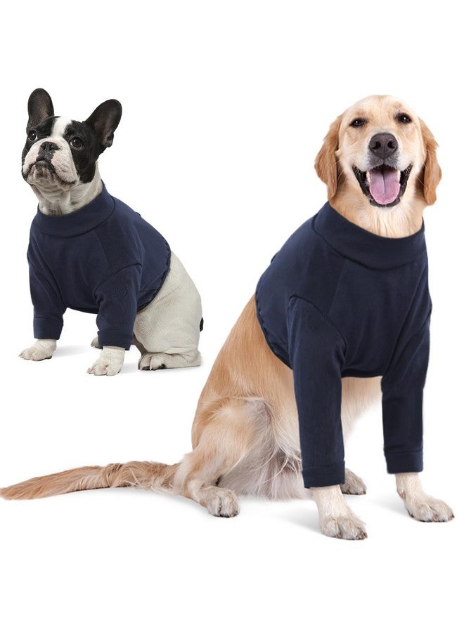 IDOMIK Dog Recovery Sleeve, Dog Surgery Recovery Suit Front Legs, Comfy Joint Leg Sleeves After Surgery, Elbow Braces Protector for Leg Injuries & Joint Pain, Cone Collar Alternatives,Navy,3XL - Image 1