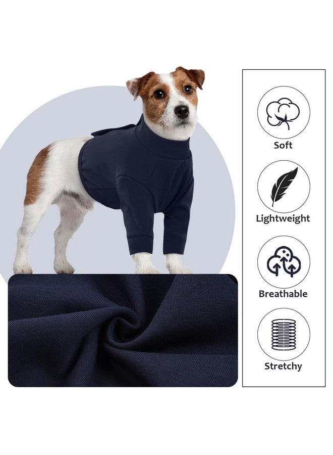 IDOMIK Dog Recovery Sleeve, Dog Surgery Recovery Suit Front Legs, Comfy Joint Leg Sleeves After Surgery, Elbow Braces Protector for Leg Injuries & Joint Pain, Cone Collar Alternatives,Navy,3XL - Image 4