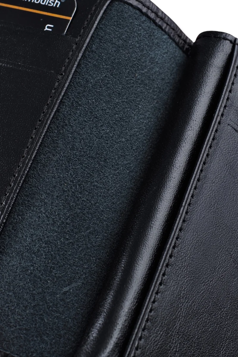 Mimodish 1109 Leather Vertical Black Luxury Men's Wallet