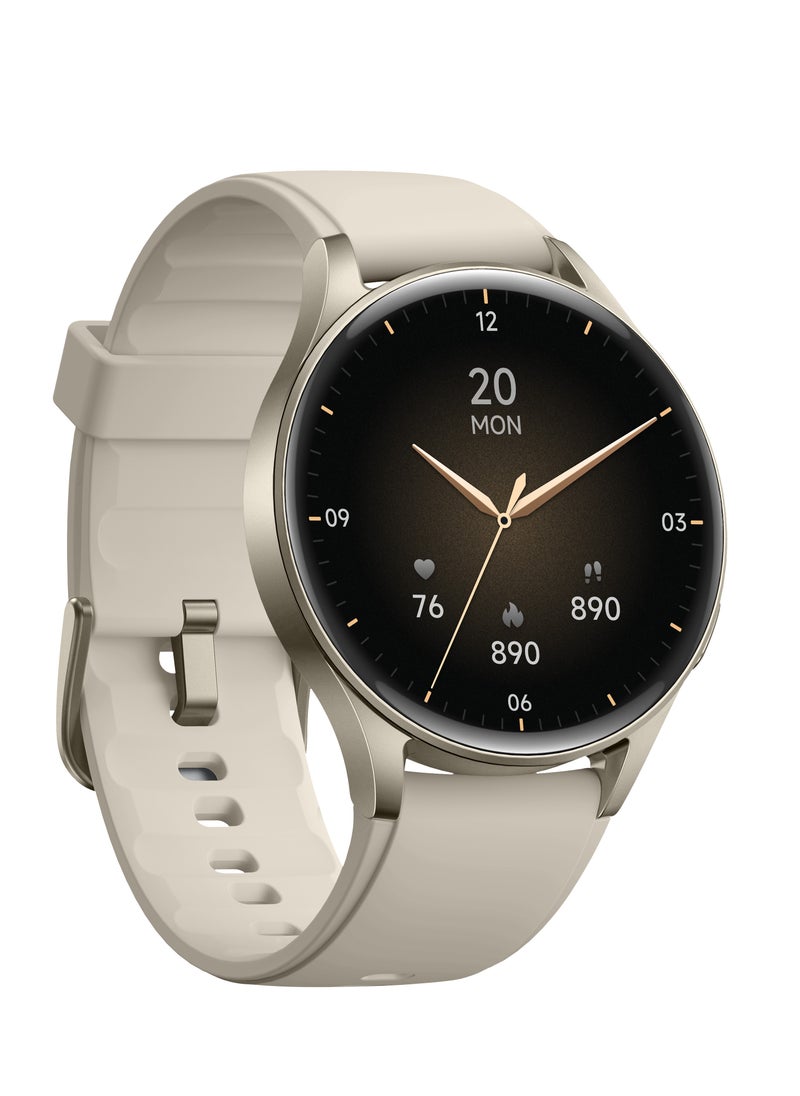 GRABIT - G-GLITZ Smartwatch AMOLED Display & Alexa features a 1.32” Super AMOLED display, Bluetooth calling, and Alexa voice assistant for hands-free use. With 110+ sport modes, heart rate monitoring, and women’s health tracking, it’s built for fitness and lifestyle. A 300mAh battery offers 35-day standby, and the IP68 aluminum alloy body ensures durability. Compatible with iPhone, Samsung, OnePlus, Xiaomi, Huawei, Google Pixel, and more. - Image 1