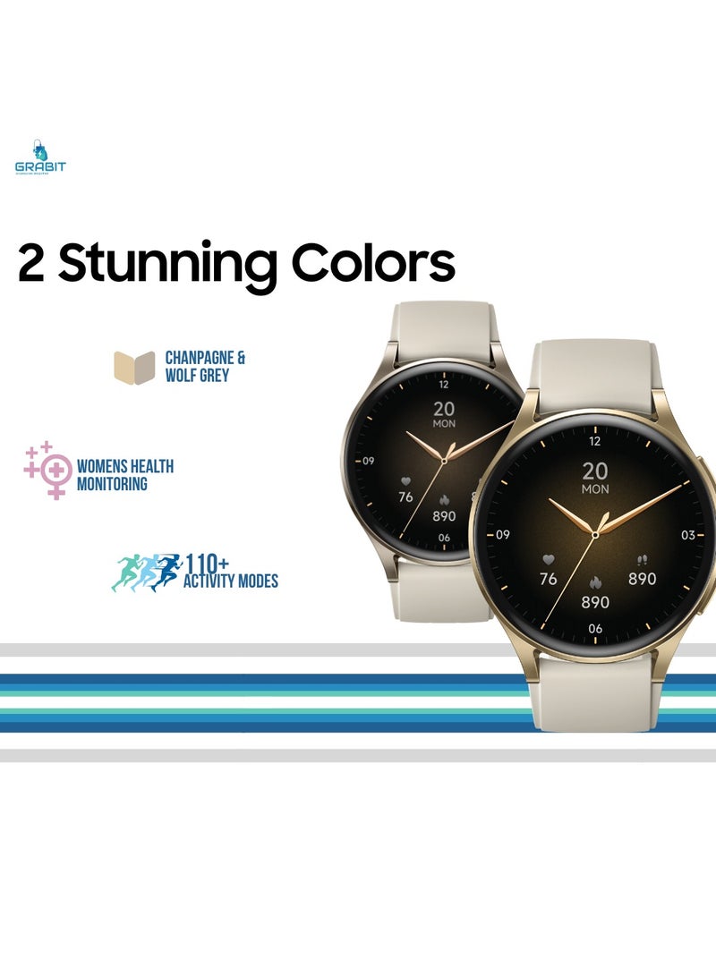 GRABIT G-GLITZ Smartwatch – 1.32” AMOLED, Alexa Voice, Bluetooth Calling & Fitness  - Image 3