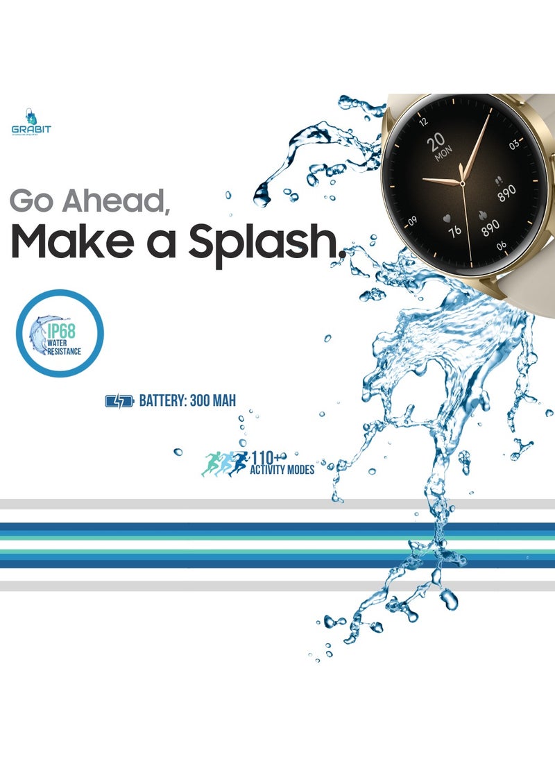 GRABIT G-GLITZ Smartwatch – 1.32” AMOLED, Alexa Voice, Bluetooth Calling & Fitness  - Image 4