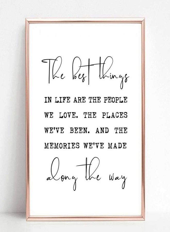ZEARPT The Best Things In Life Wall Art Inspirational Quote Gift for Family Best Friend Sister Gift Positive Quotes Art Print Family Signs Wall Art Wall Decor No Frame (8X10 INCH) - Image 3