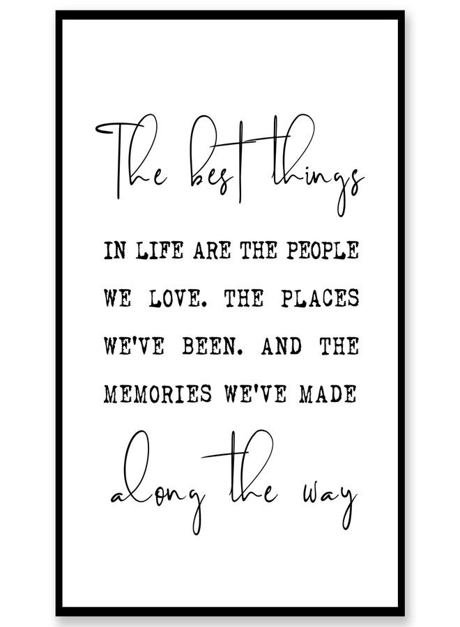 ZEARPT The Best Things In Life Wall Art Inspirational Quote Gift for Family Best Friend Sister Gift Positive Quotes Art Print Family Signs Wall Art Wall Decor No Frame (8X10 INCH) - Image 1