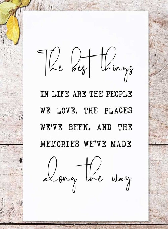 ZEARPT The Best Things In Life Wall Art Inspirational Quote Gift for Family Best Friend Sister Gift Positive Quotes Art Print Family Signs Wall Art Wall Decor No Frame (8X10 INCH) - Image 2