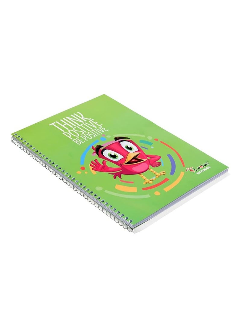 دفتر رياضيات حلزوني عالي الجودة A4-mix (نصف مربع) 21*29.7 سم 80 ورقة - متعدد الألوان - Image 1