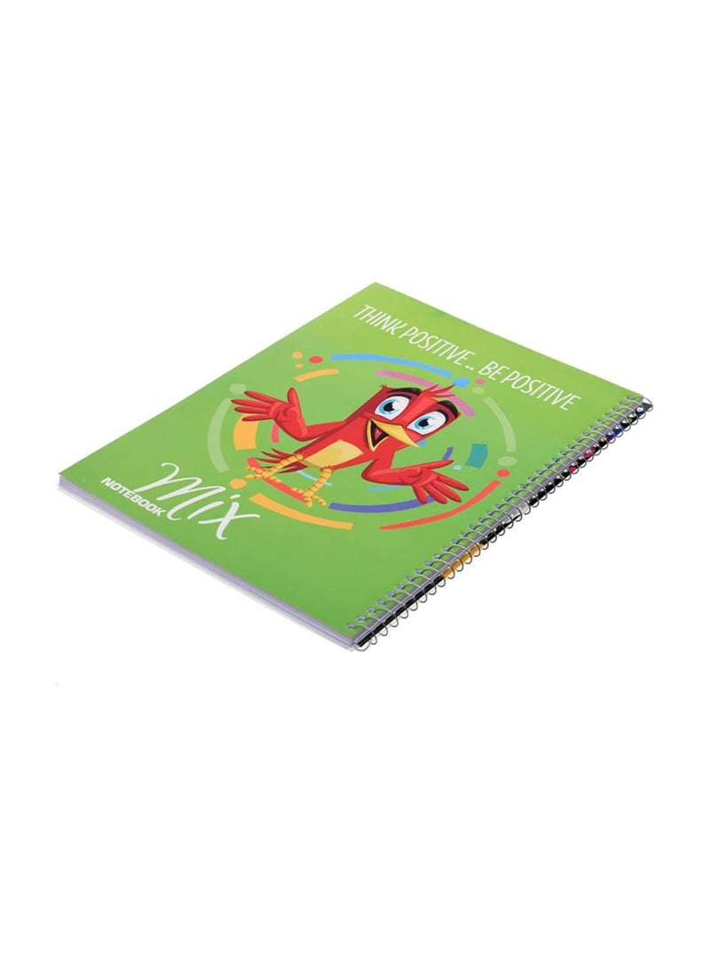 دفتر رياضيات حلزوني عالي الجودة A4-mix (نصف مربع) 21*29.7 سم 80 ورقة - متعدد الألوان - Image 2