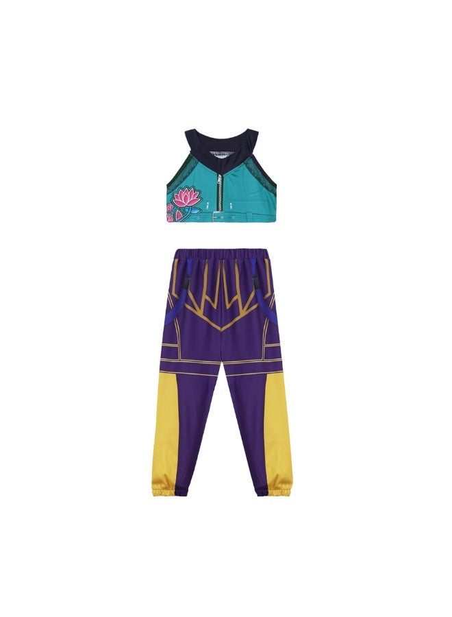 BrainGiggles Zoey Costume Kids Girls Pop Singers Halloween Costume - 2 Piece Set | K-Style Girls Performer Stage Show Clothing Outfit - (4-6 yrs) - Image 1