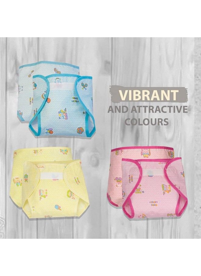 Lollipop lane - Waterproof Nappies;Diaper Covers With Belt For Insertpack Of 6 (Small) - Image 1