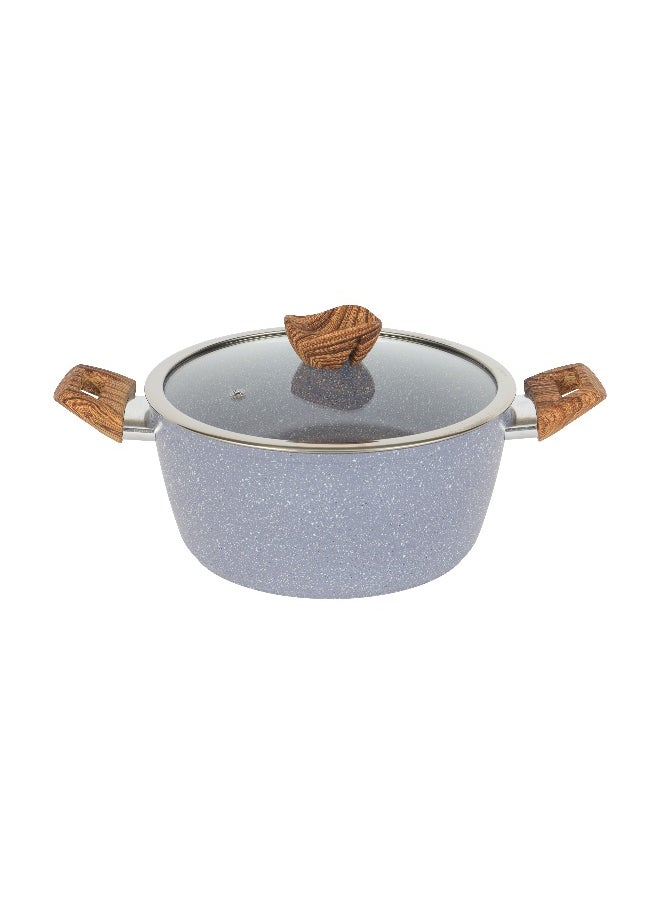 DELCASA Delcasa 26cm Essential Casserole Non-Stick Aluminum Cookware with Granite Coating  - Image 4