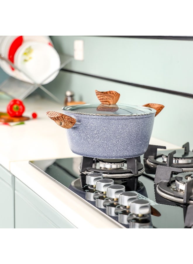 DELCASA Delcasa 26cm Essential Casserole Non-Stick Aluminum Cookware with Granite Coating  - Image 2