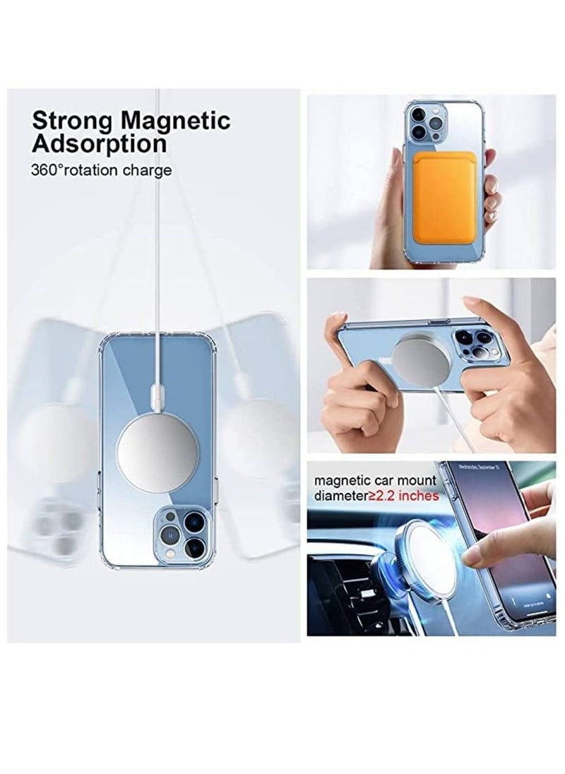 ZOOMEE - Protective Soft Slim Designed Magnetic Shockproof MagSafe Case Cover For Apple iPhone 14 Pro Max Clear - Image 1
