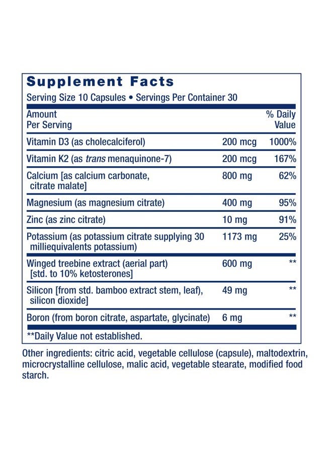 Life Extension Dr. Strum's Intensive Bone Formula, Cissus quadrangularis, Calcium, Vitamin D3, K2, Magnesium, zinc, Potassium, Boron, Bone Health Support Formula, Gluten Free, Non-GMO, 300 Capsules - Image 3