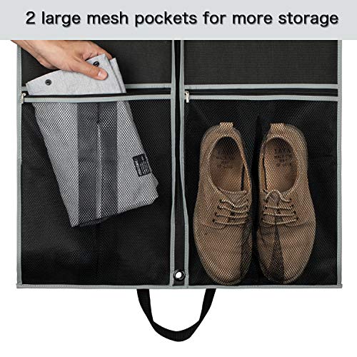 Zilink Garment Bags Suit Bag for Travel and Storage 43 inches Gusseted Suit Cover Protector for Closet with 2 Large Pockets and 2 Carry Handles for Suit Coat, Dress, Set of 2 - Image 5