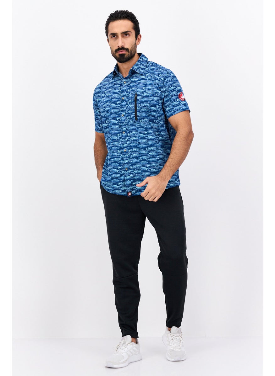 Canada Weather Gear - Men Sportswear Fit Short Sleeve Training Polo Shirt, Navy - Image 1