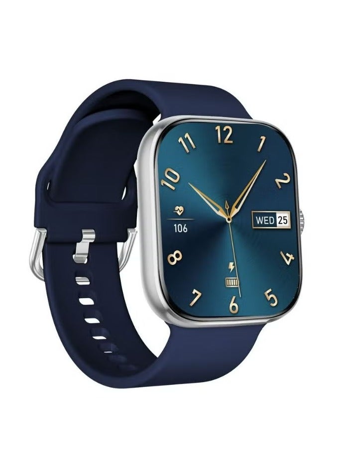 SWISS MILITARY Swiss Military ALPS4 Smartwatch – Stylish AMOLED Wearable with Bluetooth Calling, Health Monitoring, Wireless Charging & Multilingual Support - Blue  - Image 1