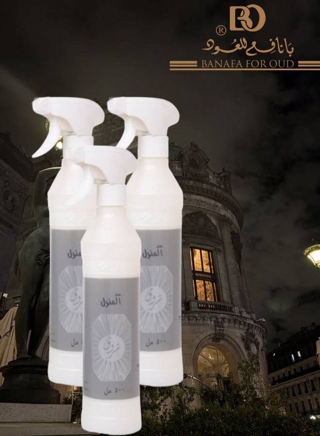 Banafa 3 Pieces Shrooq House Freshener 500ML - Image 1
