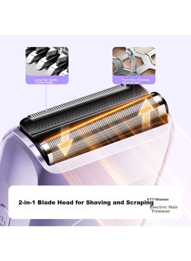 Vtt Electric Hair Trimmer For Private Areas Uni Hair Removal Device Facial Lip Hair Hand Foot Armpit Bikini Fully Automatic Shaving Tool Gift For Wife Girlfriend Valentine's Day - Image 1