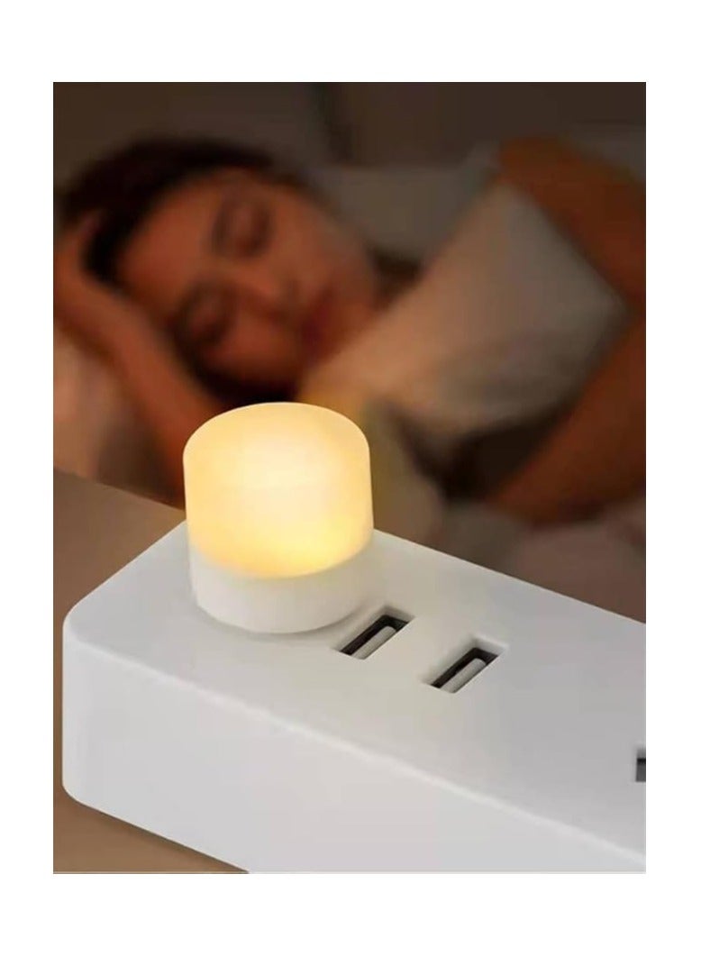 USB Night Light Mini Plug Lamp Charging Small Round Reading Eye Protection Lamps - Image 2