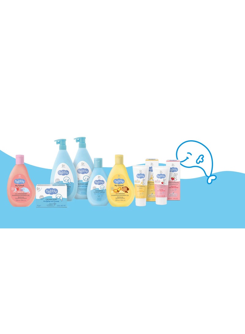 bebble شامبو وجل استحمام للأطفال بنكهة الفراولة من بيبل | لا يسبب الدموع | خالٍ من صبغات البارابين | 250 مل - Image 5