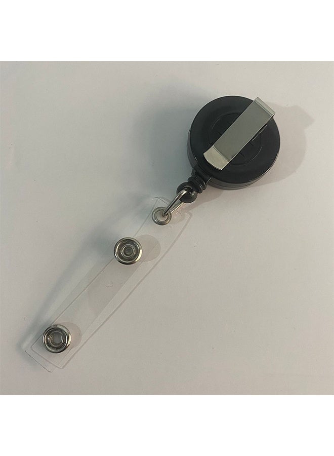 ID Card Holder With Clip Black - Image 3