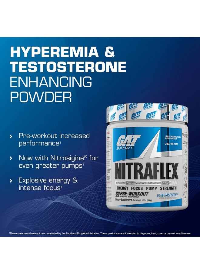 GAT SPORT - GAT SPORT Nitraflex Advanced Pre-Workout Powder, Increases Blood Flow, Boosts Strength and Energy, Improves Exercise Performance, Creatine-Free (Green Apple, 30 Servings) - Image 1