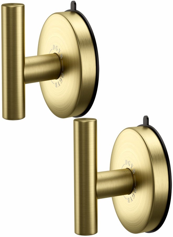 DGYB Large Cup Hooks for Bathrooms Set of 2 Gold Towel Hooks for Stainless Steel 15 Lb Removable Wall Hooks for Hanging Heavy Duty - Image 1