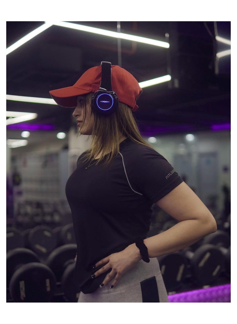 Lenyes LH93 Wireless 5.0 Bluetooth Over-Ear Stereo Foldable Headphones, Wireless Headsets with Built-in Microphone - Image 3