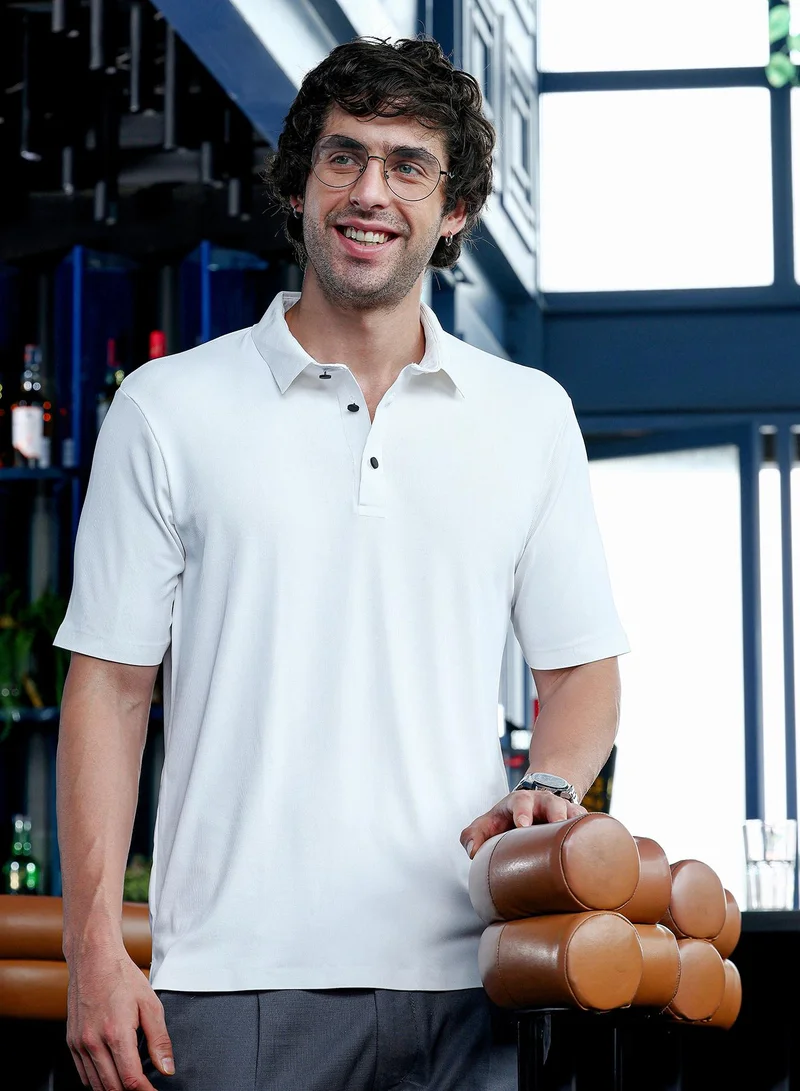 كامبوس سوترا تيشيرت بولو رجالي مضلع بدون خياطة