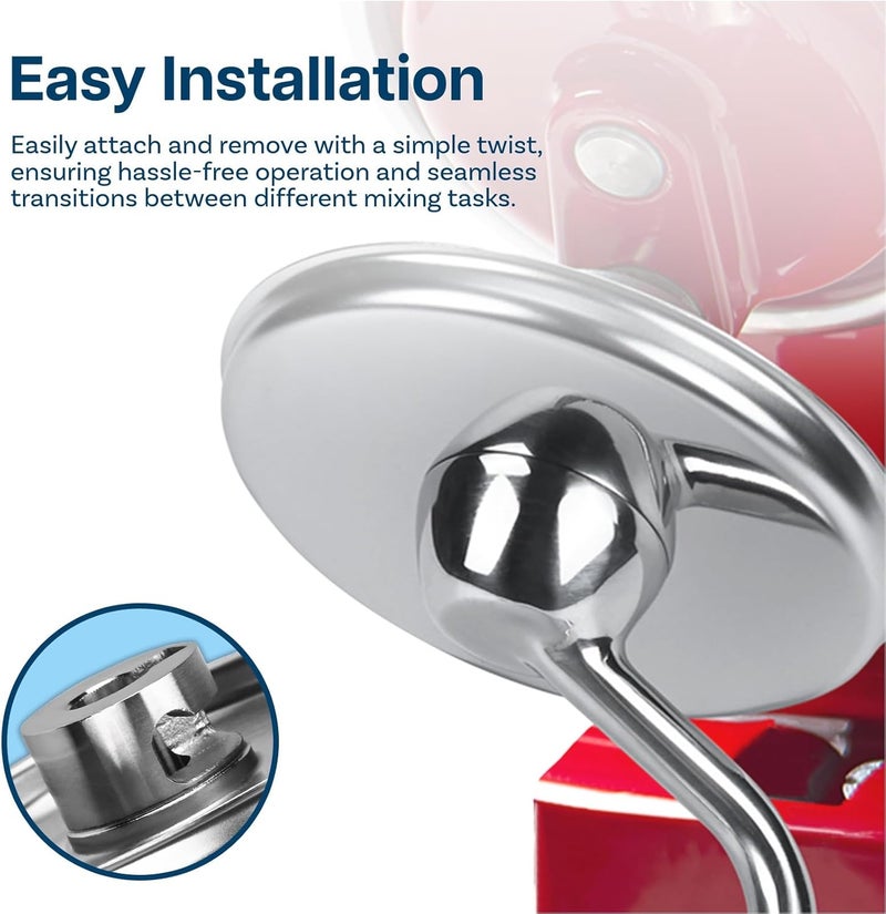 أم موبيل خطاف العجين من الفولاذ المقاوم للصدأ K45DH لخلاطات KitchenAid سعة 4.5-5 كوارت ذات الرأس المائل من سلسلة Artisan & Classic من – ملحق خطاف عجن – بديل ملحق الخلط - آمن للغسل في غسالة الأطباق - Image 5